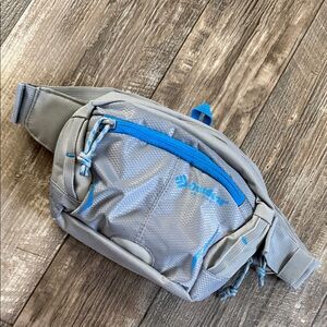 Outdoor Gray and Blue Belt Bag